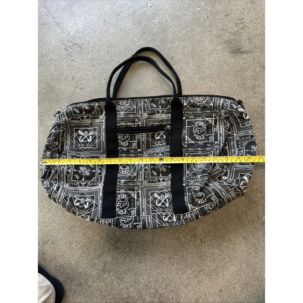 Fox Racing Mini-Duffle Bag Carry AOP Skulls Latitude Canvas Lined W/O Strap*‎